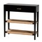 Baxton Studio Freya Modern Bohemian Black Finished Bayur Wood 1-Drawer Console Table 227-12897-ZORO - alternate 1